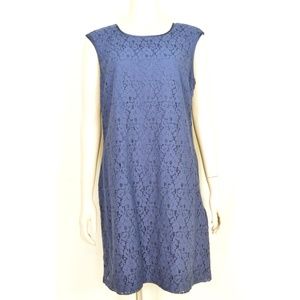 Gap dress SZ 14 navy blue Raw Indigo F lace fully